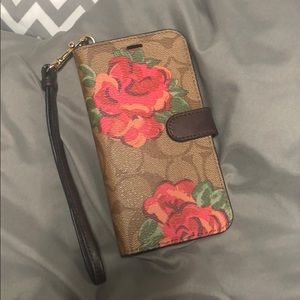 Authentic COACH IPhone X wristlet cover